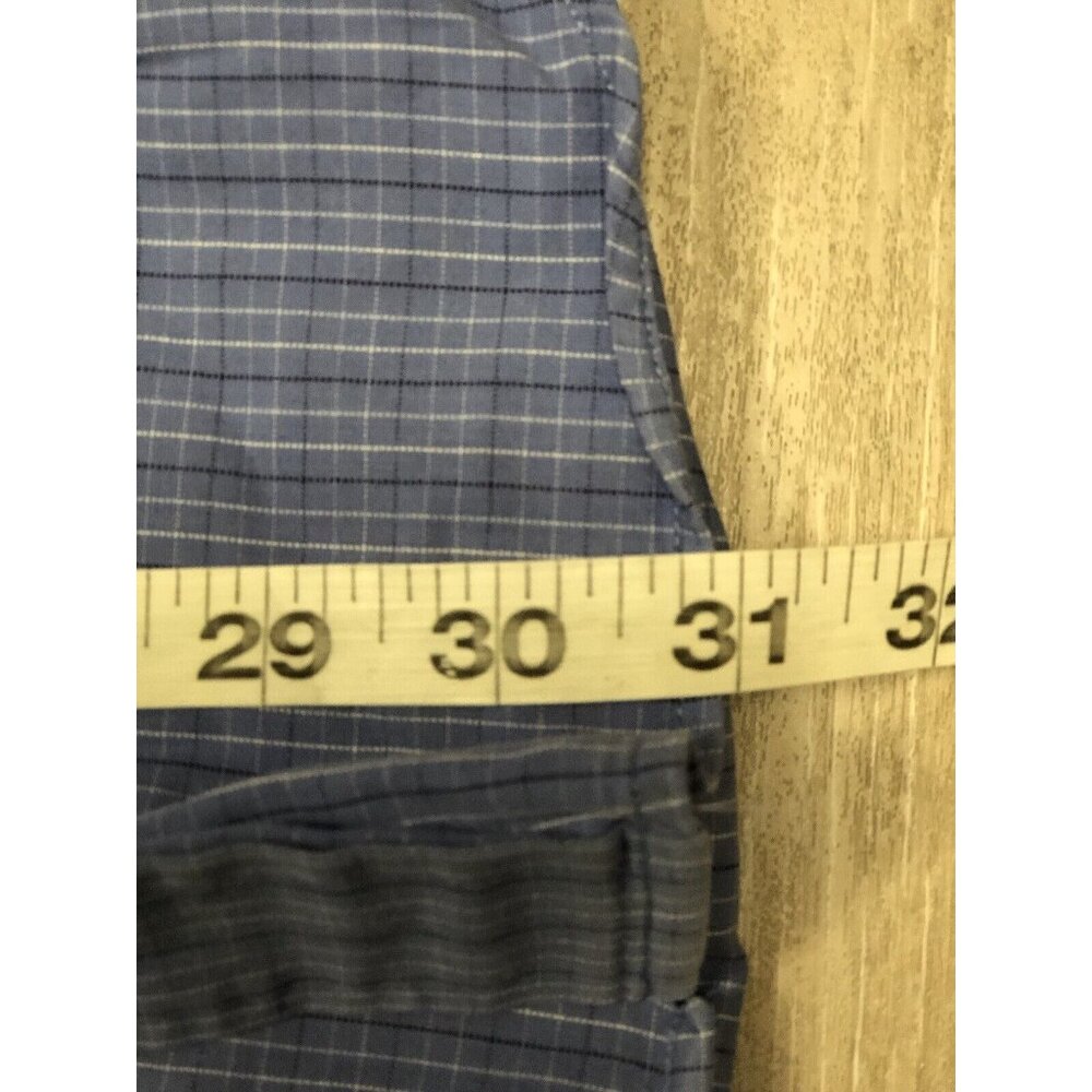 Vintage Colours By Alexander Julian Shirt Men SZ XL Blue Plaid Polo Y2K Office - Picture 4 of 5